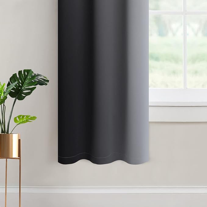 Yakamok Light Blocking Ombre Curtains, Room Darkening Grommet Window Drapes - Image 4