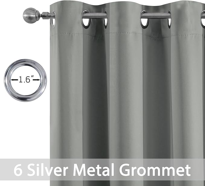 Yakamok Dove Grey Room Darking 36 Inch Length 2 Panel Sets - Image 2