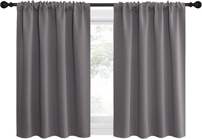 NICETOWN Short Curtains, Home Decoration Thermal Insulated Rod Pocket Blackout - Image 2