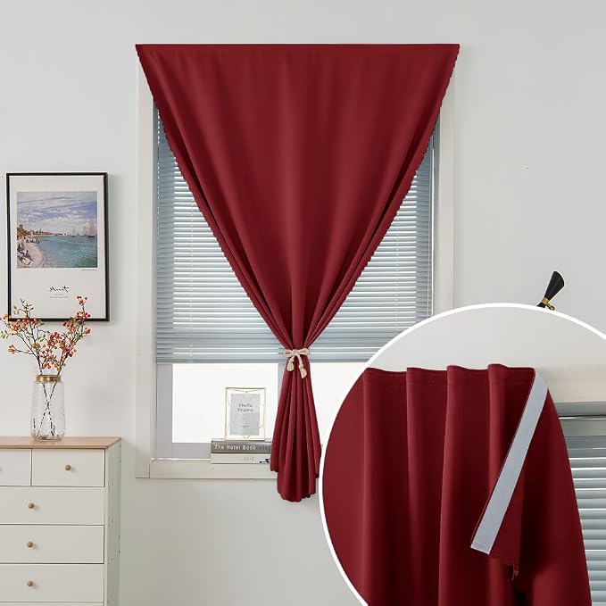 Self Adhesive Curtains, Stick Curtain Blackout Shades Window Cover Curtains - Image 5