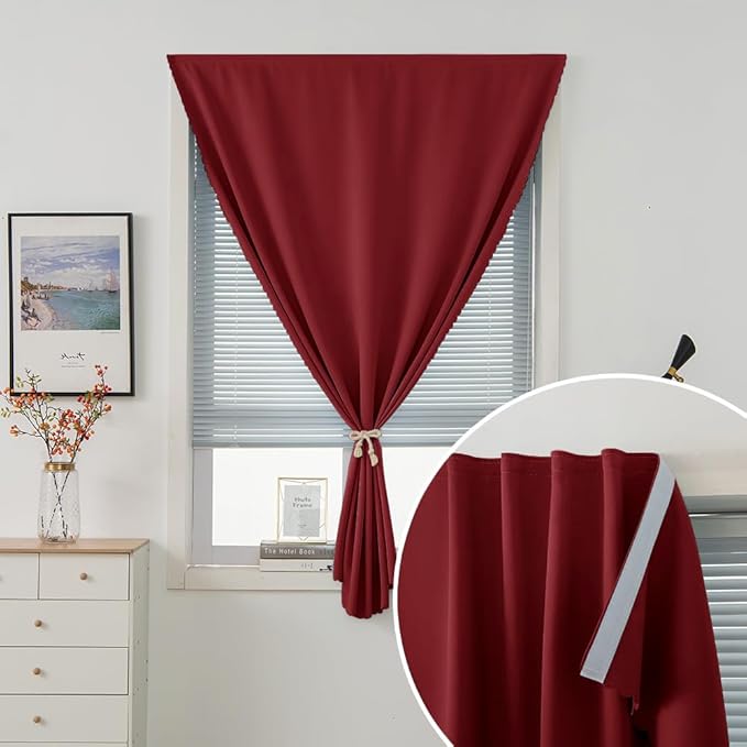 Self Adhesive Curtains, Stick Curtain Blackout Shades Window Cover Curtains - Image 5