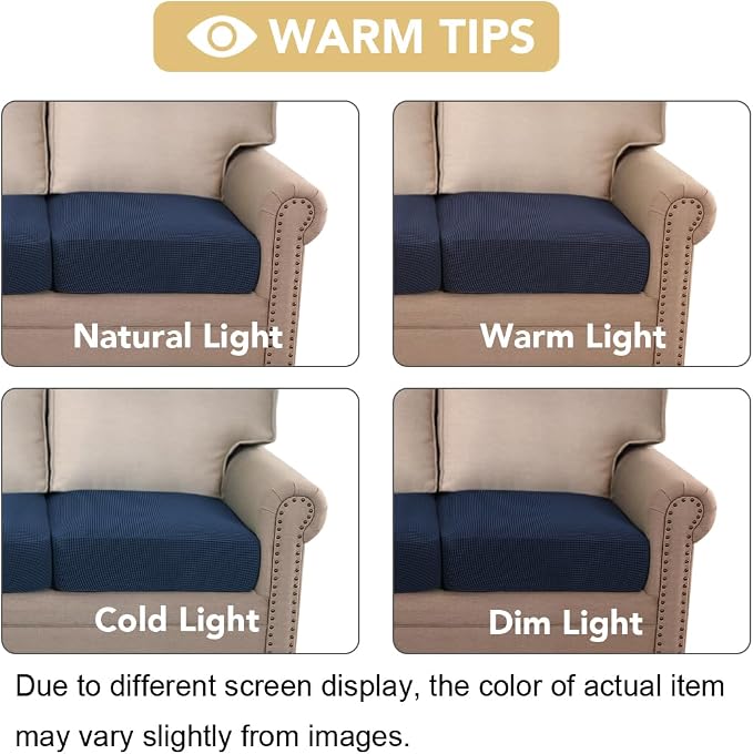 H.VERSAILTEX Super Stretch Individual Seat Sofa Covers Slipcover Sets Thick - Image 7
