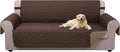 U-NICE HOME Large Sofa Cover Reversible Couch Cover, Chocolate/Taupe | by U-NICEHOME