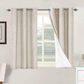 H.VERSAILTEX Primitive Linen Curtains 100% Blackout Curtain Drapes Burlap by HVERSAILTEX