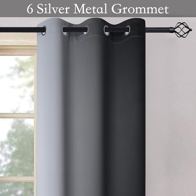 SimpleHome Ombre Room Darkening Curtains 54 inches Length - Image 4