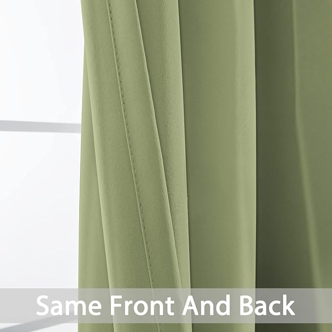 Yakamok Light Blocking Blackout Curtains Thermal Insulated Room Darkening Drapes - Image 5
