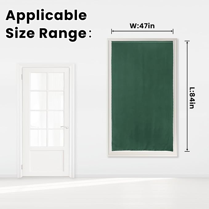 Blackout Curtains for Bedroom Sticky Curtain Blackout Window Cover Self - Image 7