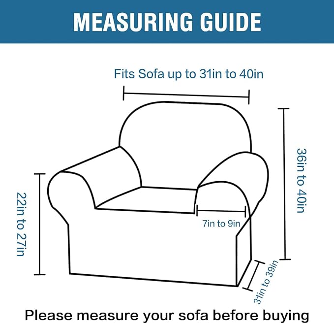 H.VERSAILTEX Slip Covers for Chair Stretching Skid Resistance Couch Cover for - Image 2