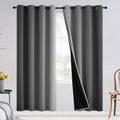 SimpleHome Grey and Greyish White Blackout Curtains by SimpleHome
