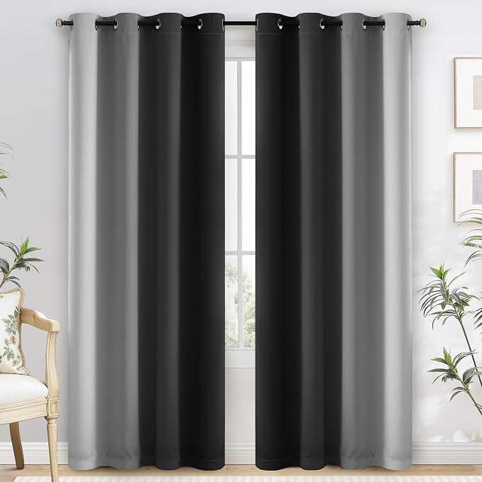 Yakamok 100% Blackout Curtains 84 Inch Length 2 Layers, Light Blocking Thermal - Image 2