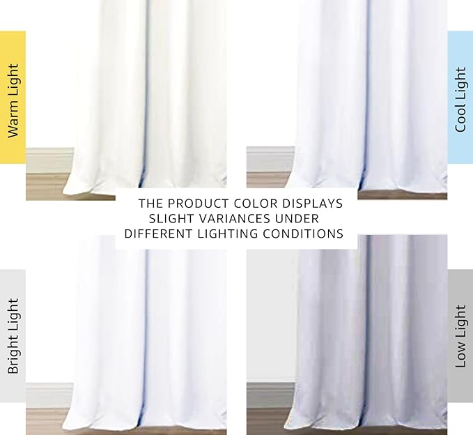NICETOWN White 100% Blackout Curtains - Image 3