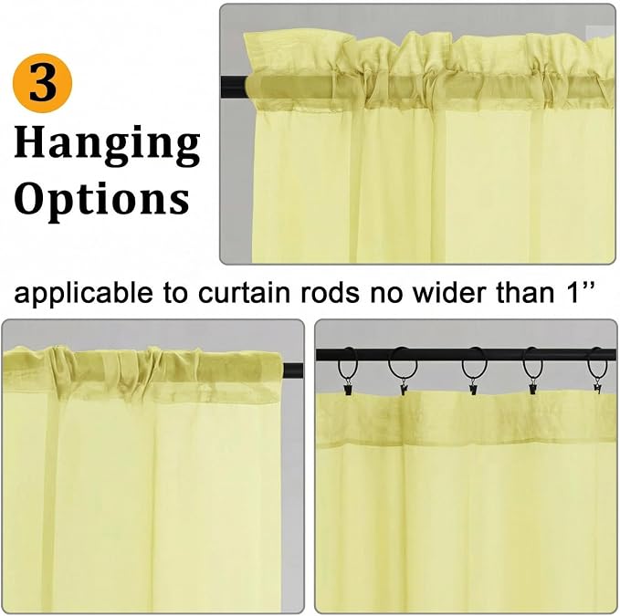 Gwine Sheer Curtains 96 Inches Long - Image 2