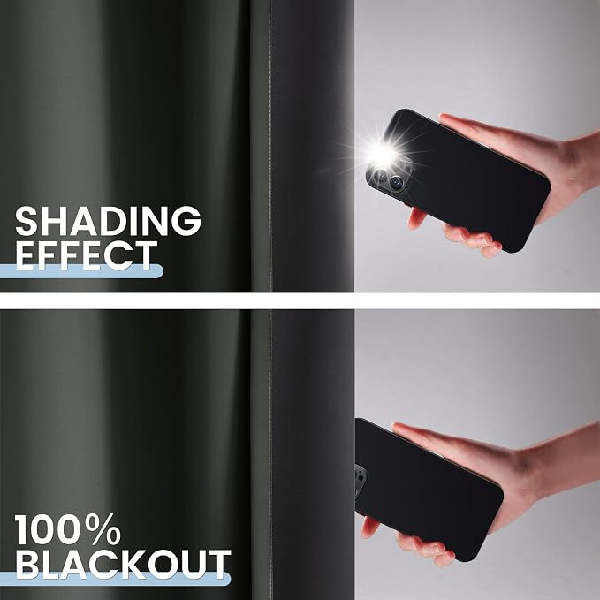 SimpleHome 100% Blackout Ombre Room Darkening Curtains - Image 5