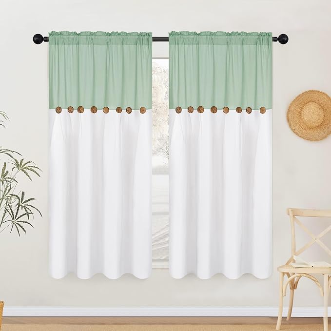 FRAMICS Farmhouse Cotton Linen Curtains - Image 2