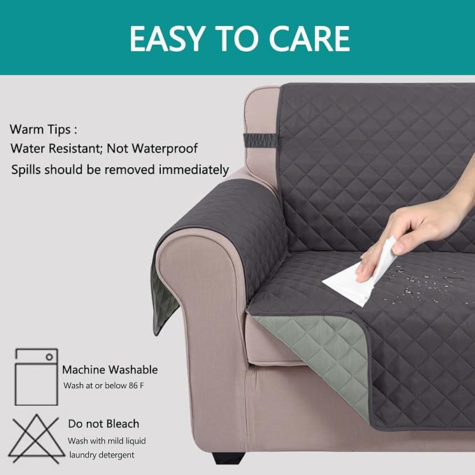 U-NICE HOME Large Sofa Cover Reversible Couch Cover - Image 5
