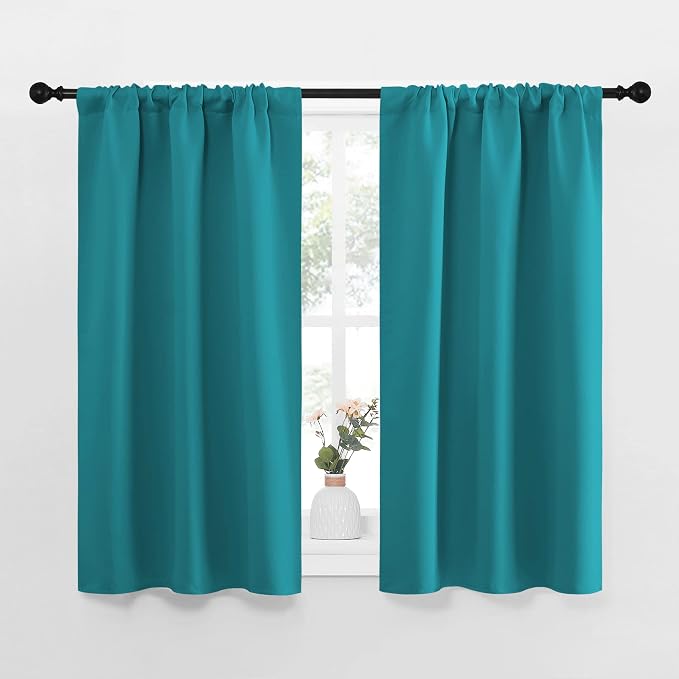 NICETOWN Peacock Blue Blackout Curtains Panels by NICETOWN