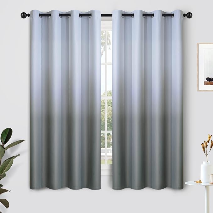 SimpleHome Ombre Curtains 52 x 63 Inch by SimpleHome