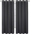 LEMOMO Blackout Curtains 52 x 90 inches Long Dark Grey Curtains Set of 2 Panels by Lemomo