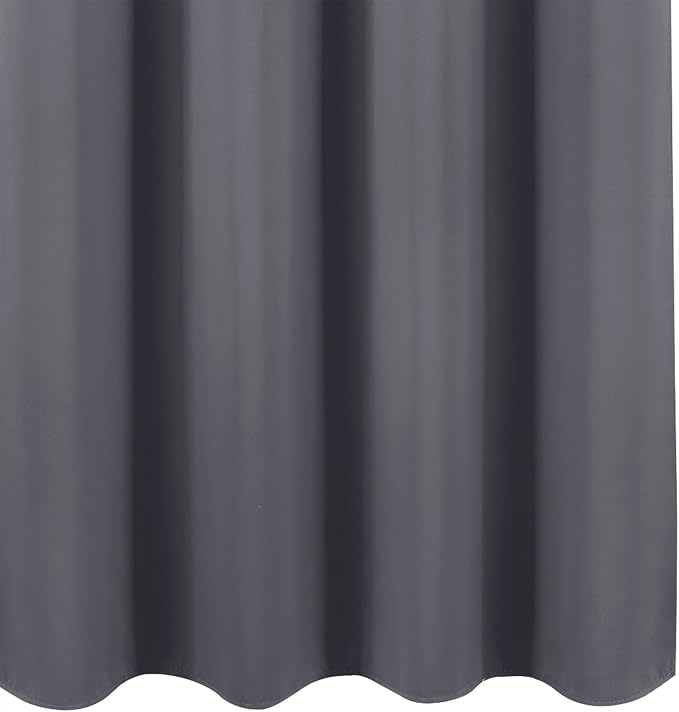 LEMOMO Blackout Curtains 66 x 72 Inch Long Grey Curtains Set of 2 Panels Room - Image 8