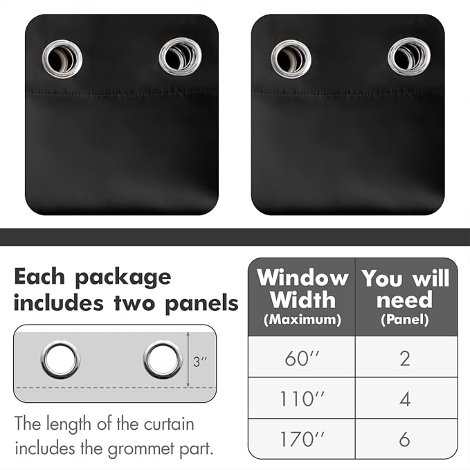 MIULEE Blackout Curtains Room Darkening Thermal Insulated Drapes Solid Window - Image 6