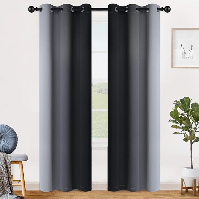 SimpleHome Ombre Room Darkening Curtains - Image 2