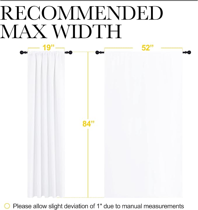 NICETOWN White Bedroom Curtain Panels - Image 7