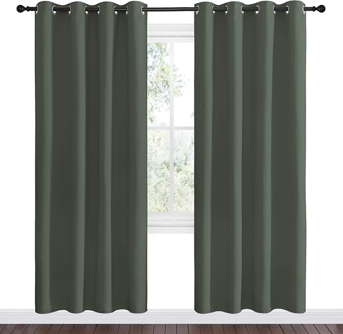 NICETOWN Dark Mallard Blackout Curtain Panel Grommet - Image 2