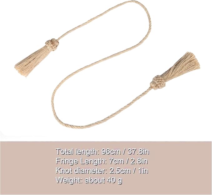 Fenghuangwu Curtain Tiebacks Handmade Decorative Curtain Holdbacks Rope - Image 2