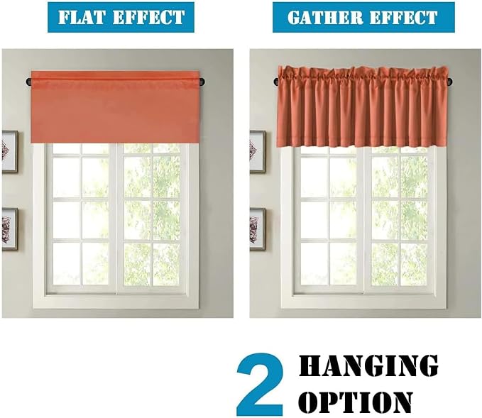 H.VERSAILTEX Blackout Valances for Windows, Kitchen Window Valance Curtains for - Image 6