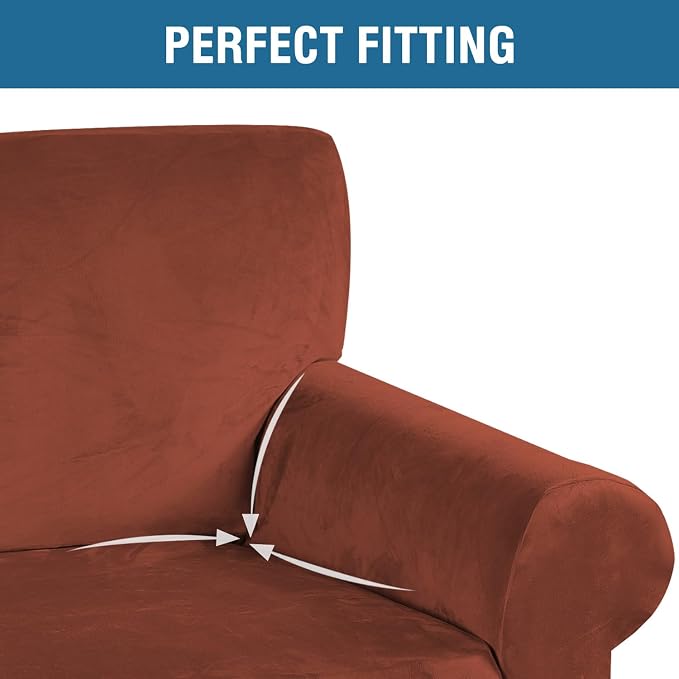 H.VERSAILTEX Stretch Velvet Sofa Covers Large Couch Covers Sofa Slipcovers - Image 4