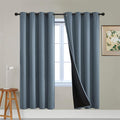 Yakamok Total Blackout Curtains, 2 Thick Layers Completely Blackout Soild by Yakamok