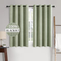 MIULEE Linen Texture Curtains for Bedroom Solid 100% Blackout Thermal Insulated by MIULEE