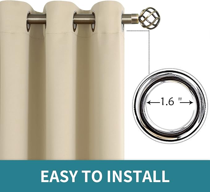 BGment Room Darkening Curtains 63 Inches Long - Image 5
