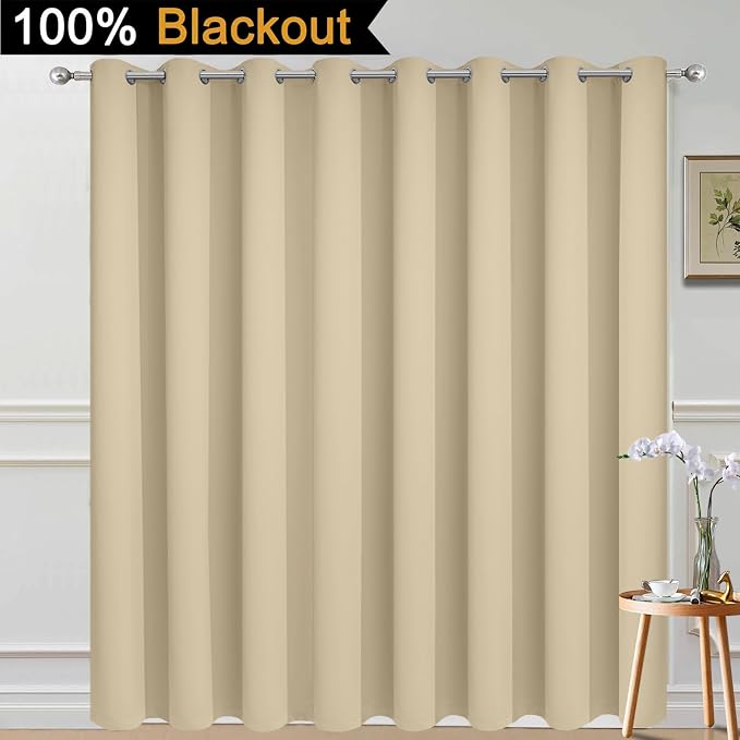 Yakamok 100% Blackout Thermal Insulated Grommet Curtains, Noise Reducing - Image 2