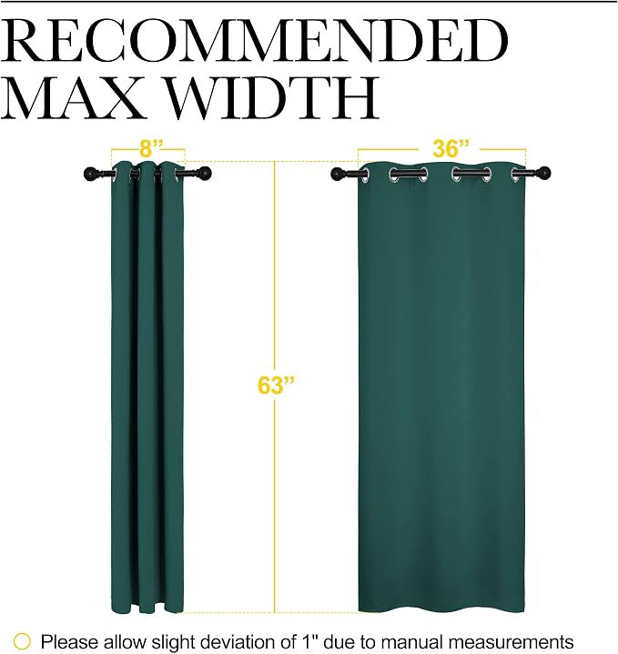 NICETOWN Thermal Insulated Solid Grommet Blackout Curtains/Drapes/Panels - Image 6