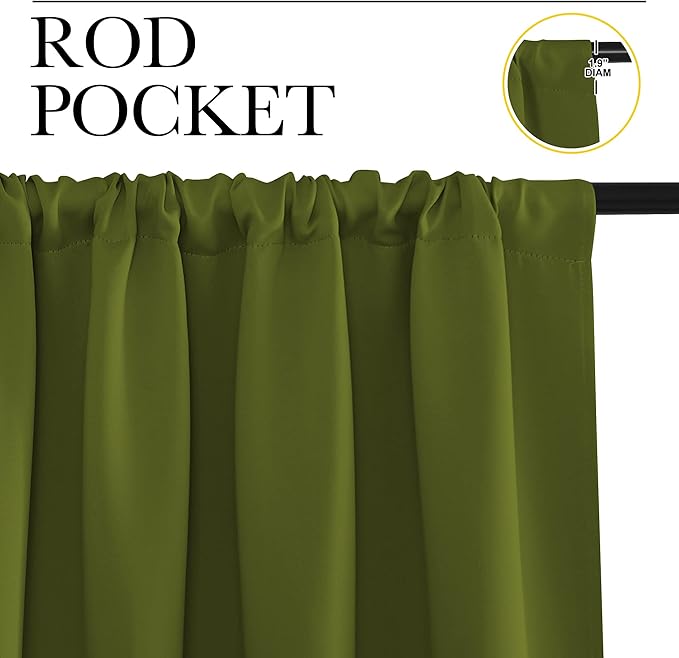 NICETOWN Blackout Curtains for Living Curtains, 2 Panels, 42 by 72, Room - Image 2