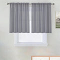 SpaceDresser Basic Rod Pocket Sheer Voile Window Curtain Panels Grey 1 Pair 2 by SpaceDresser