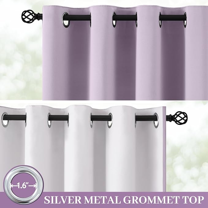 Yakamok 100% Blackout Curtain Panels 84 inches Cold and Light Blocking Drapes - Image 2