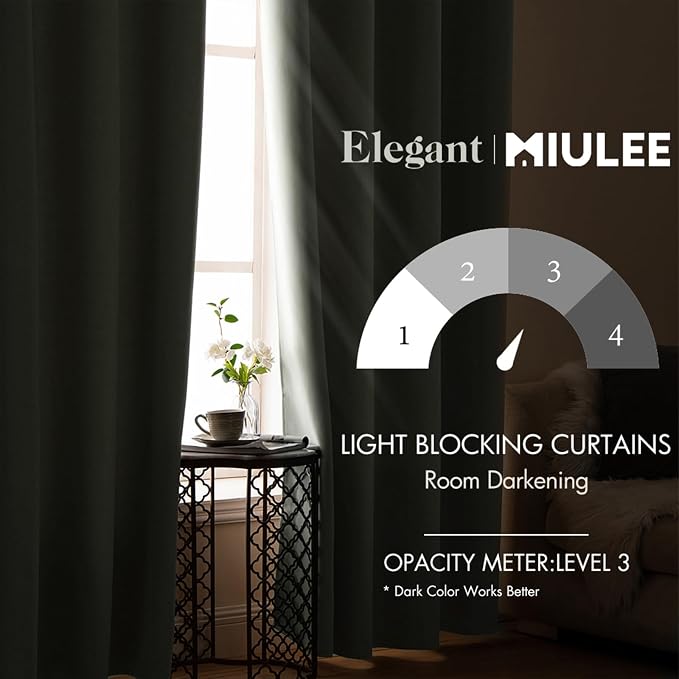 MIULEE Blackout Curtains 96 Inches Long - Image 2
