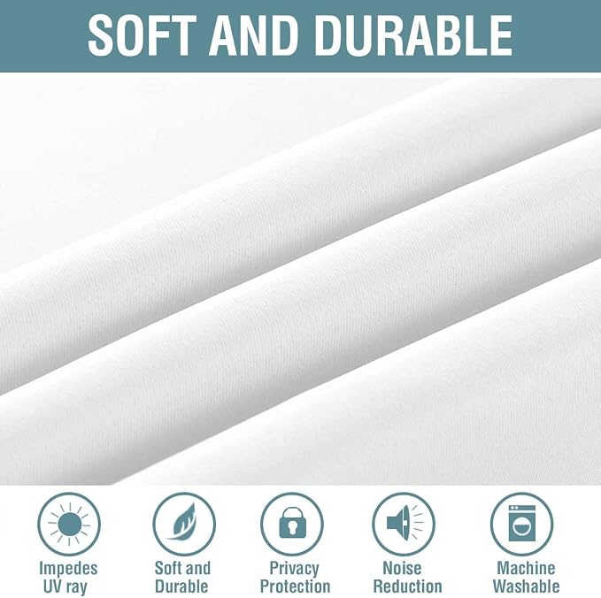 H.VERSAILTEX Pure White Curtain - Image 4