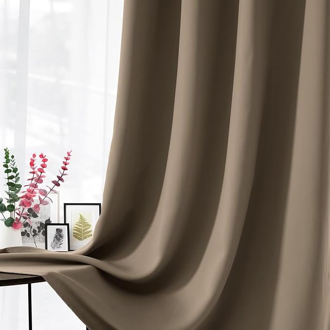 Joydeco Blackout Curtains for Bedroom 72 inch Long 2 Panels, Thermal Insulated - Image 4