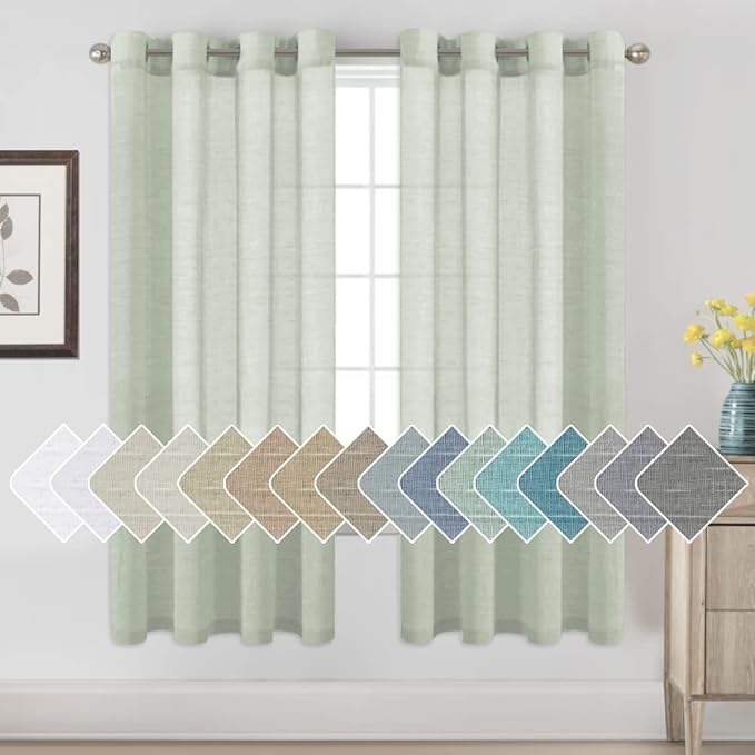 H.VERSAILTEX Linen Curtains Natural Linen Blended Curtain Panels by HVERSAILTEX