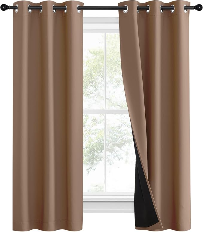 NICETOWN 100% Blackout Curtains Thermal, Noise Reduction and Privacy Curtains - Image 2