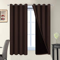 Yakamok Blackout Curtains 63 Inches Long, 2 Thick Layers Grommet Top Thermal by Yakamok