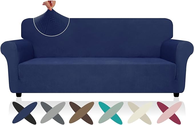 ZNSAYOTX Super Stretch Couch Cover, New Striped Sofa Covers Fitted Slipcovers by ZNSAYOTX