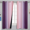 Pink&Purple Curtains 63 Inch Length 2 panels, Full Light Blocking Ombre by ESTELARTEXTILER