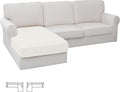 Easy-Going Stretch Sectional Couch Covers 1 Piece Chaise Lounge Slipcover L by Easy-Going
