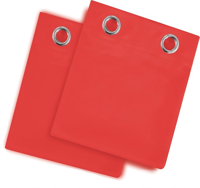 LEMOMO Blackout Curtains 38 x 84 inch/Bright Red Curtains Set of 2 - Image 9