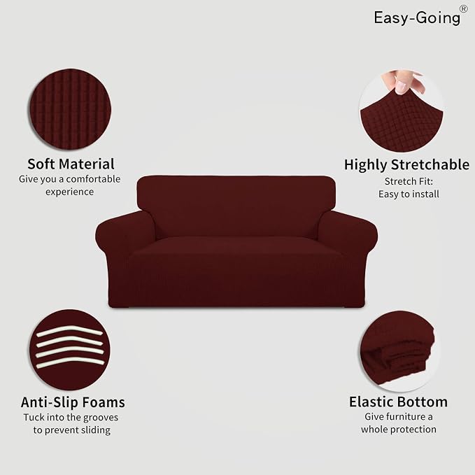 Easy-Going Stretch Oversized Loveseat Slipcover 1-Piece Sofa Cover Furniture - Image 3