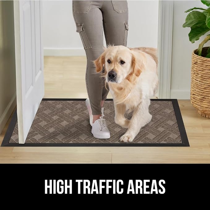 GORILLA GRIP 100% Waterproof All-Season WeatherMAX Doormat, US Designed Natural - Image 7